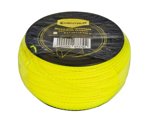 Леска для триммеров в бухте Кентавр (крученный квадрат) 2.7mm*3LB (256 м.)