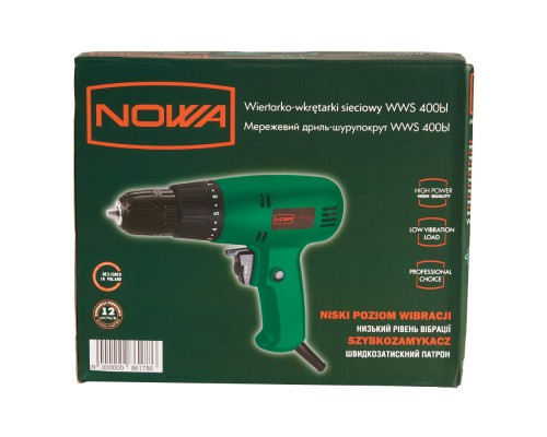 Дрель-шуруповерт сетевой NOWA WWS 400bl