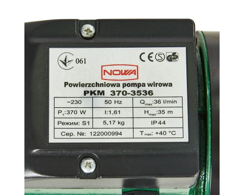 Насос поверхностный вихревой NOWA PKM 370-3536