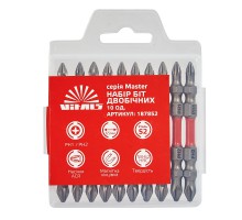 Биты S2 двухсторонние PH1+PH2х65 мм, 10 шт. Vitals Master