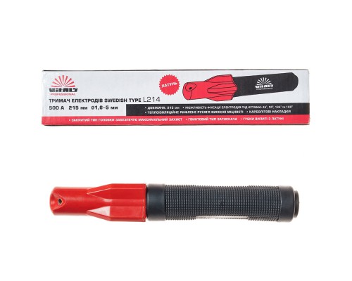 Держатель электродов Vitals Profi Swedish type L214 500A (латунь)
