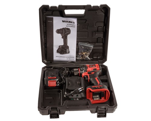 Дрель-шуруповерт аккумуляторная Vitals Master AU 1832c BL Kit+