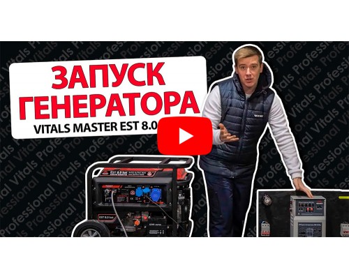 Генератор бензиновый Vitals Master EST 8.0 bat