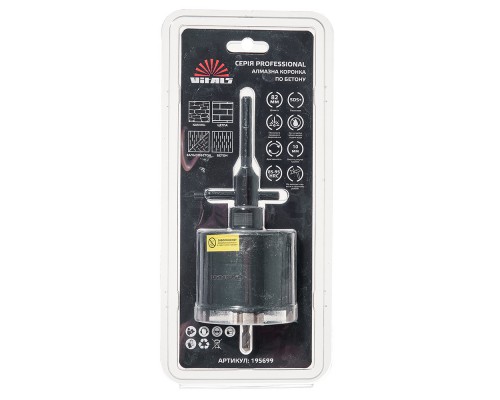 Комплект коронка алмазная по бетону Vitals Professional 82×110 мм М16 SDS-plus