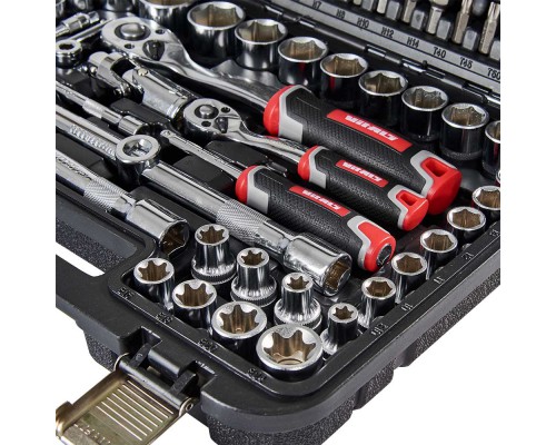 Набор головок торцевых 1/4″ и 1/2″ 111 предметов Vitals Master Impact + Superlock
