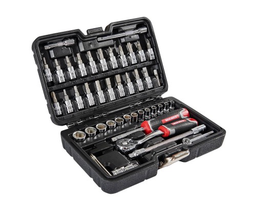 Набор головок торцевых с трещоткой 1/4″ 46 предметов Vitals Master