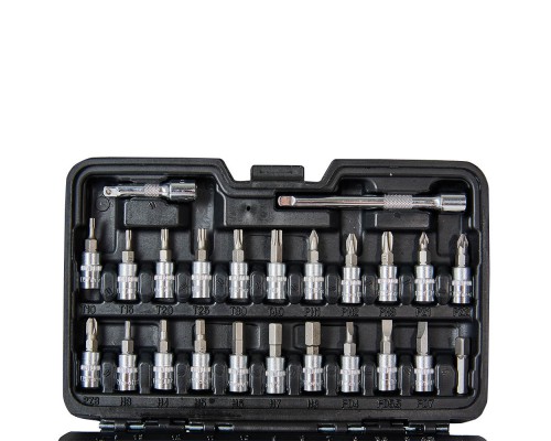Набор головок торцевых с трещоткой 1/4″ 46 предметов Vitals Master