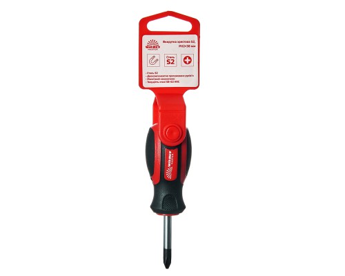 Отвертка крестовая Vitals Master S2, PH2х38 мм