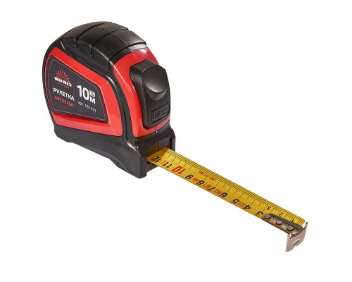 Рулетка 10 м × 25 мм автостоп Vitals Master