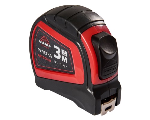 Рулетка 3 м × 16 мм автостоп Vitals Master