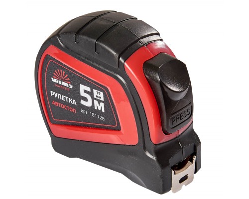 Рулетка 5 м × 19 мм автостоп Vitals Master