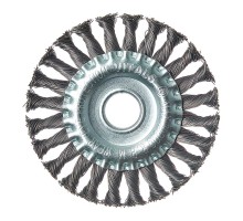 Щетка дисковая Vitals плетеная сталь 125×22,2 м, 0,5 мм